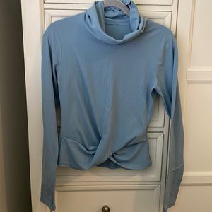 Lululemon womens crop long sleeve cow neck shirt